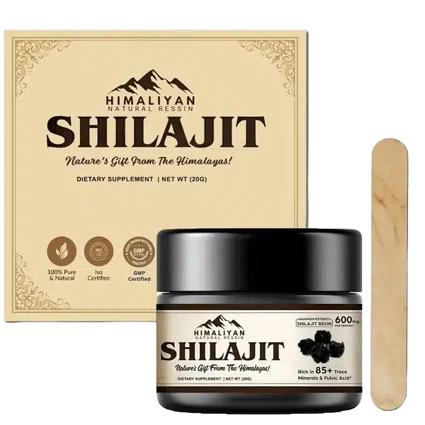 Shilajit résine pure, 100% naturelle, extrait des montagnes de l’Himalaya. Un puissant supplément pour améliorer la libido, l’énergie et la vitalité masculine.